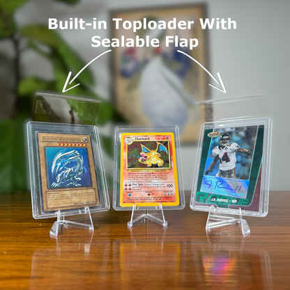 pokemon card toploader Pokeball Box for Sleeves - 3D Printed Card Holder Simply place your card in a penny sleeve CardBadge Toploader Stand -